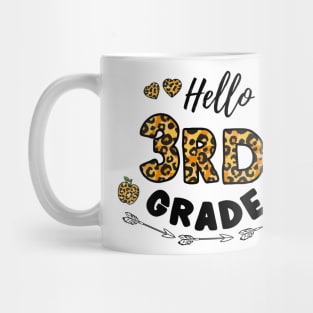 Hello 3rd Grade Leopard Back To School Mug